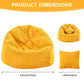 Doll Car Seat Compatible with Labubu  Handmade Bean Bag Chair for 15-17cm Doll  Anti-Slip Bottom  Cute Doll Accessories for Display  Fans&Collectors Gifts  Durable Corduroy Fabric (Yellow)