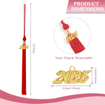 Mukum Kindergarten Graduation Cap And Gown Set With 2025 Charms Tassel Bright Knit Graduations Cap And Gown For Kid Preschool Ki