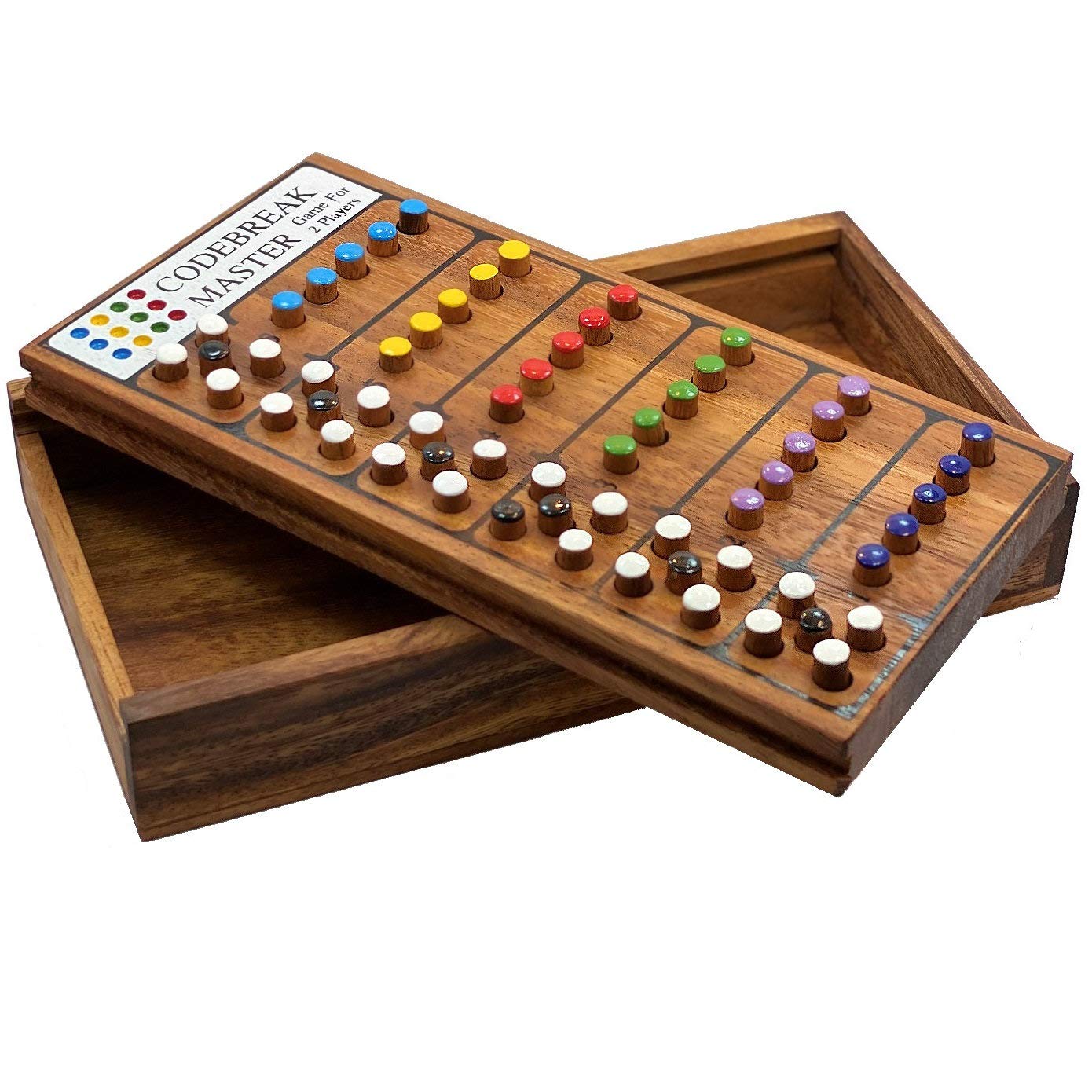 Winshare Codebreak Strategy Board Game for Adults, Wooden, Multicolor, Model 255V1, Ages 12+