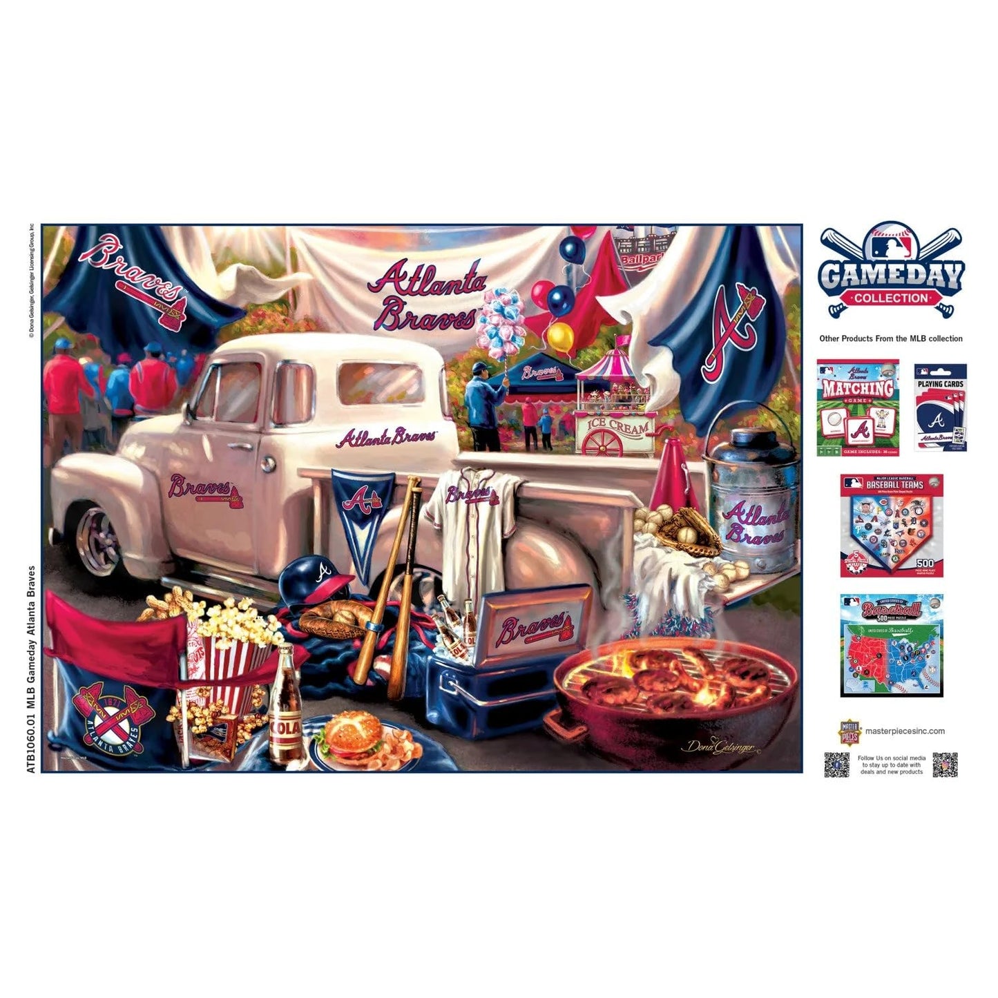 MasterPieces 1000 Piece Jigsaw Puzzle for Adults - MLB Atlanta Braves Gameday - 19.25x26.75