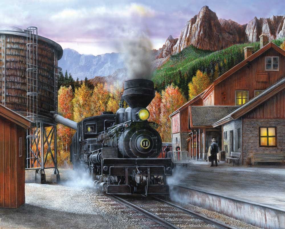 Springbok'S 1000 Piece Jigsaw Puzzle Mountain Express - Made In Usa