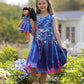Bow Dream Girl Dress and Matching American Girl Doll Clothes Accessories Rainbow Mermaid Unicorn Size 150
