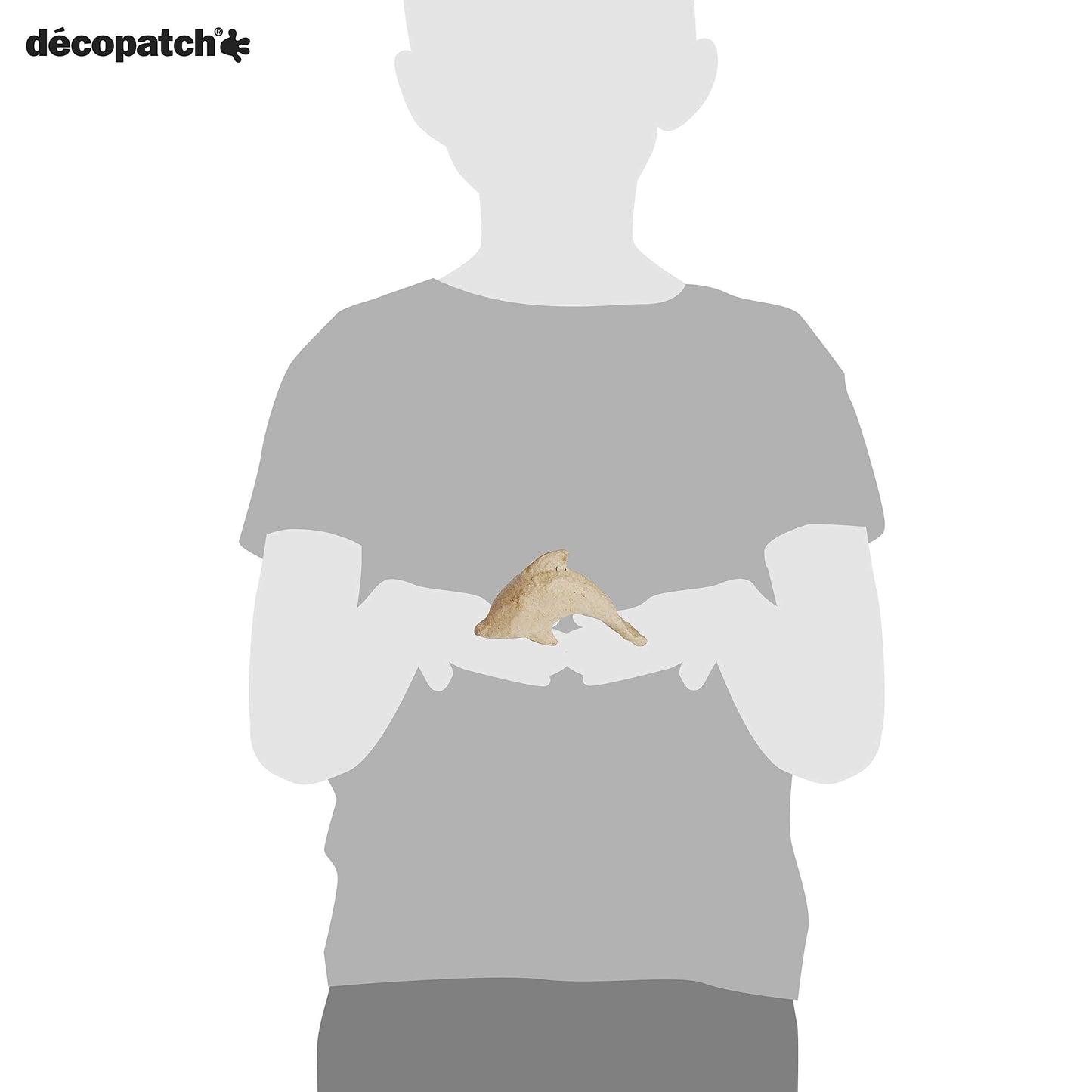 Decopatch Paper-Mache Figurine 4.5-Dolphin