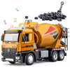 Cement Mixer Toy Truck with Sounds & Lights, 11.5'' Cement Truck Toys for Boys, Friction Powered Big Construction Vehicle Toy fo