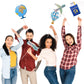 Yaaaaasss! Adventure Themed Centerpieces Set of 21 - Travel Props for Graduation, Retirement, Bon Voyage, World Map Design - Model ADV-TP