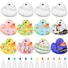 2 Inch White Blank Rubber Ducks In Bulk Diy Ducks Birthday Party Decorations With Pens Of 12 Colors Float Squeak Funny For Pool