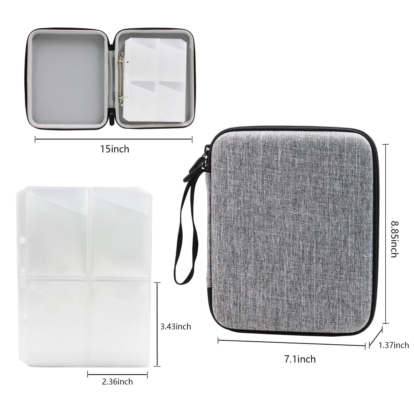 Jdszm Card Case For Yoto Cards 120 Pockets, Large Capacity Portable Folder With 2 Zipper And Carry Strap, Card Binder Holder Wit