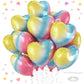 12 Pcs Heart Balloons, 18 inch Rainbow Heart Shaped Balloons, Big Heart Helium Balloons, Heart Love Foil Balloons for Wedding Ba