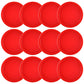 Coopay 12 Pieces Home Air Hockey Pucks 2.5 Inch Heavy Replacement Pucks For Game Tables Equipment Accessories, 12 Grams (Red)