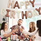 Toniful Happy Birthday Balloons Banner 16 Inch Mylar Foil Letters Birthday Sign Reusable For Girls Boys Kids & Adults Birthday P