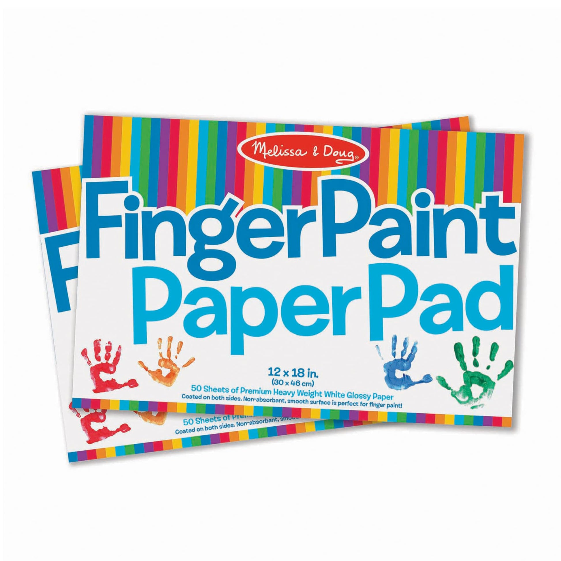 Melissa & Doug Finger Paint Paper Pad (12 X 18 Inches) - 50 Sheets, 2-Pack - Fsc Certified