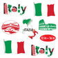 Beistle 53674 Italian Cut Outs 14 Piece Italy Decorations International Around The World Party Supplies, 12-16, Red/White/Green/