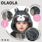 Olaola Baby Animal Costume Onesie, Unisex Toddler Raccoon Romper, Plush Cosplay Dress Up Infant Outfits Halloween Costume