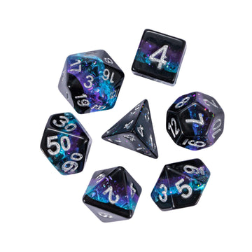 HDdais DND Dice Set, 7PCS Polyhedral Dice Set Filled Foil for Dungeons and Dragons, D&D Dice for Role Playing Game and Tabletop