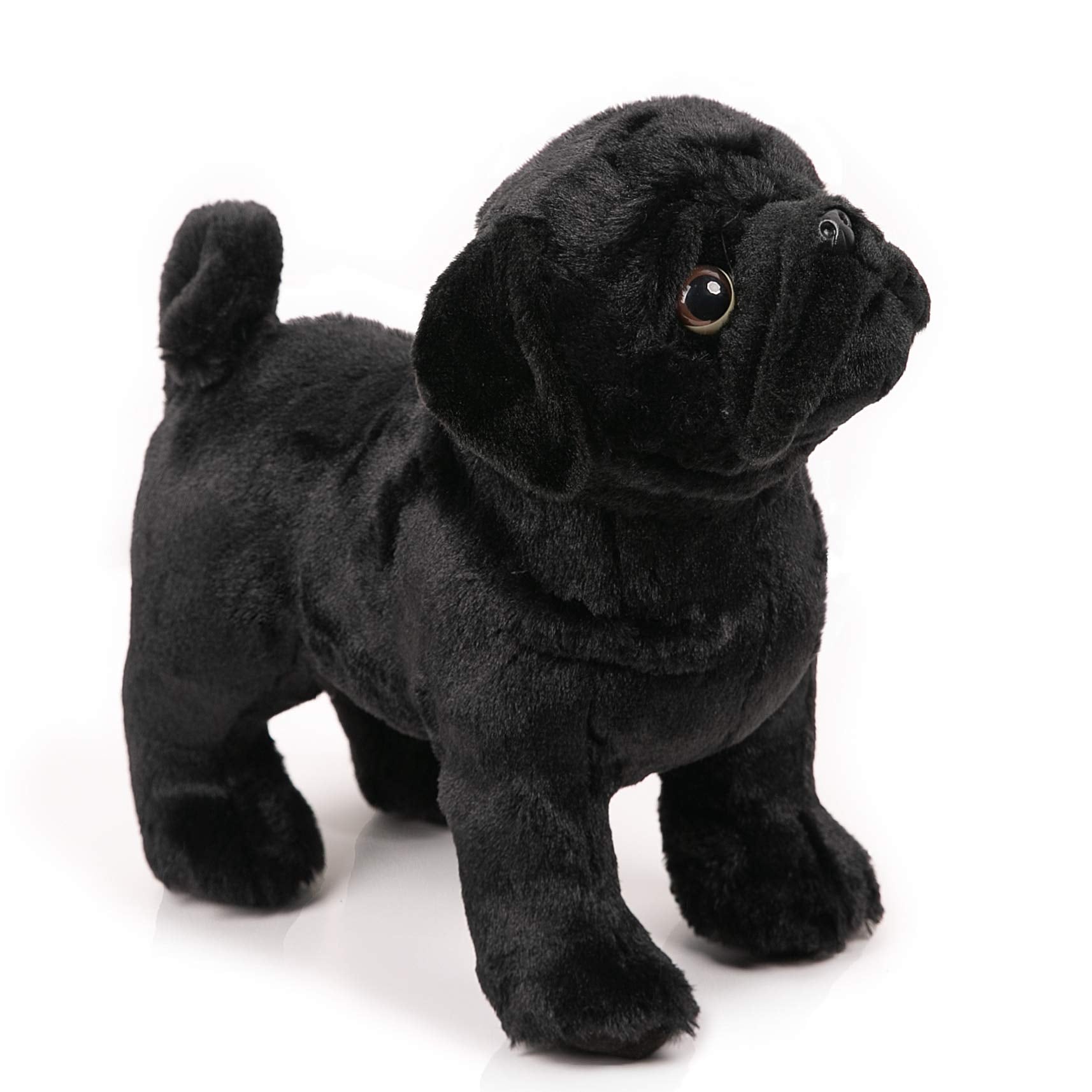 Boni 12.5 Inch Black Pug Stuffed Animal, Pug Plush Dog Stuffed Animals