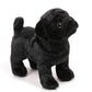 Boni 12.5 Inch Black Pug Stuffed Animal, Pug Plush Dog Stuffed Animals