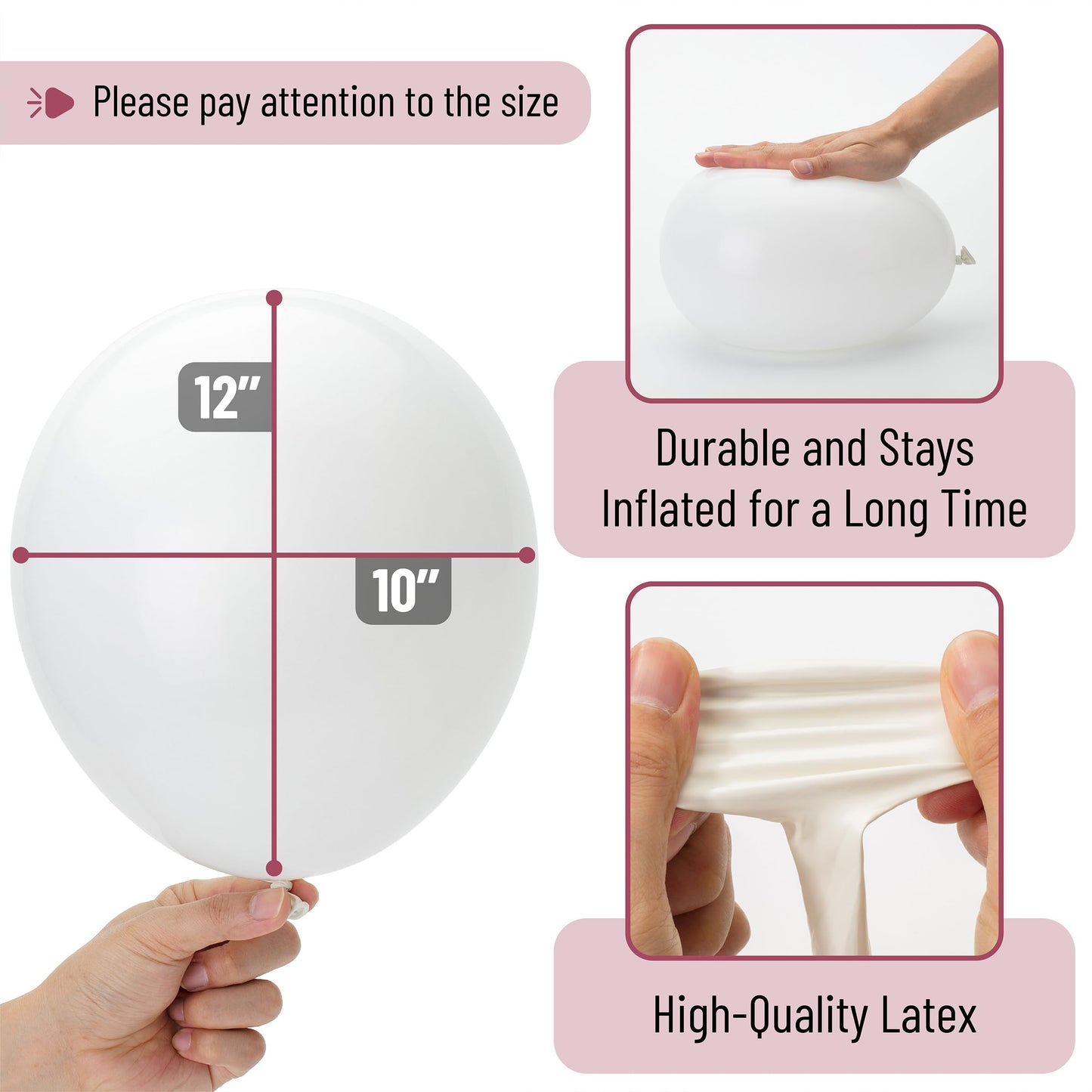 Mr. Pen- Balloons, 12 Inch, 54 Pack, White, Party Balloons, Latex Balloons, Balloons For Birthday Party, White Balloons, White Ballons, White Balloons 12 Inch, White Balloon