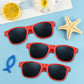 Bouiexye 48 Pack Party Sunglasses Bulk for Birthday Summer Wedding Party Goody Bag Fillers Supplies (Red)