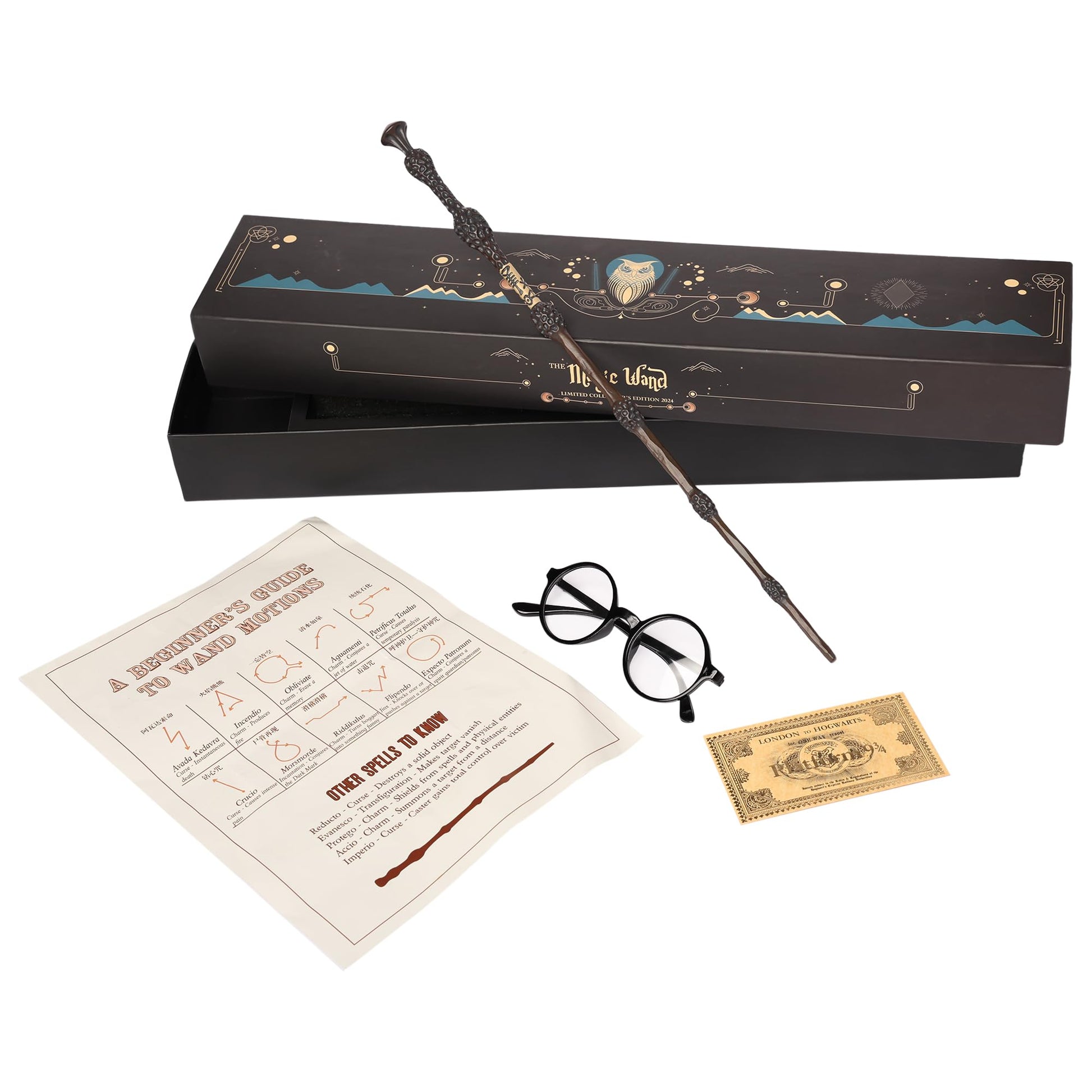 Fusked Hp Magic Wand For Kids Cosplay - New Designed Magical Wand With Music Box For Potterheads - Birthday Christmas Combo (Dum