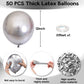 Jobkoo Silver Balloons 12 Inch, 50Pcs Metallic Silver Balloons Chrome Silver Metallic Balloon Silver Shiny Silver Latex Balloons