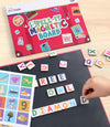 Intelliskills Magnetic SpellIt Foldable Board for Kids, 62 Pictures & 144 Alphabet, 72 Foam Letter Pieces, Educational & Learni