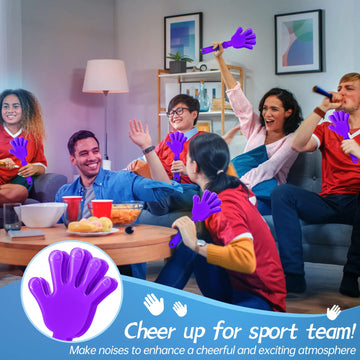 Zcysrlqin 12 Pcs Lilac Purple Hand Clappers 7.5 Inch Clappers Noisemakers Noise Makers Party Favors Plastic Clapper Sporting Eve