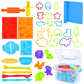 Dough Tool Sets For Kids Toddlers,Cute Dough Accessories With Mat Box,Fun Party Pack Dough Toys For Kids Age 3-5 4-8,Stocking Stuffers Christmas Birthday Gifts For 3 4 5 6 7 8 Year Old Boy Girl