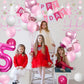 Sweet 5Th Birthday Decorations For Girls, Pink And White 5 Happy Birthday Balloons,5Th Birthday Party Supplies For Daughter Her