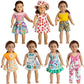 Hoakwa American 18 Inch Doll Clothes - 18 Inch Doll Clothes Accessories Fit American Dolls, 7 Set American Doll Outfits Dress, 18' American Doll Clothes And Accessories With Hat (Not Include The Doll)