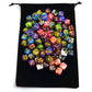 Smartdealspro 100-Pack Two Color Round Angle Six Sided Dice Die with Free Pouch for Tenzi, Farkle, Yahtzee, Bunco or Teaching Ma