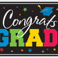 Amscan Congrats Grad Large Plastic Rectangular Banner - 1 Pc