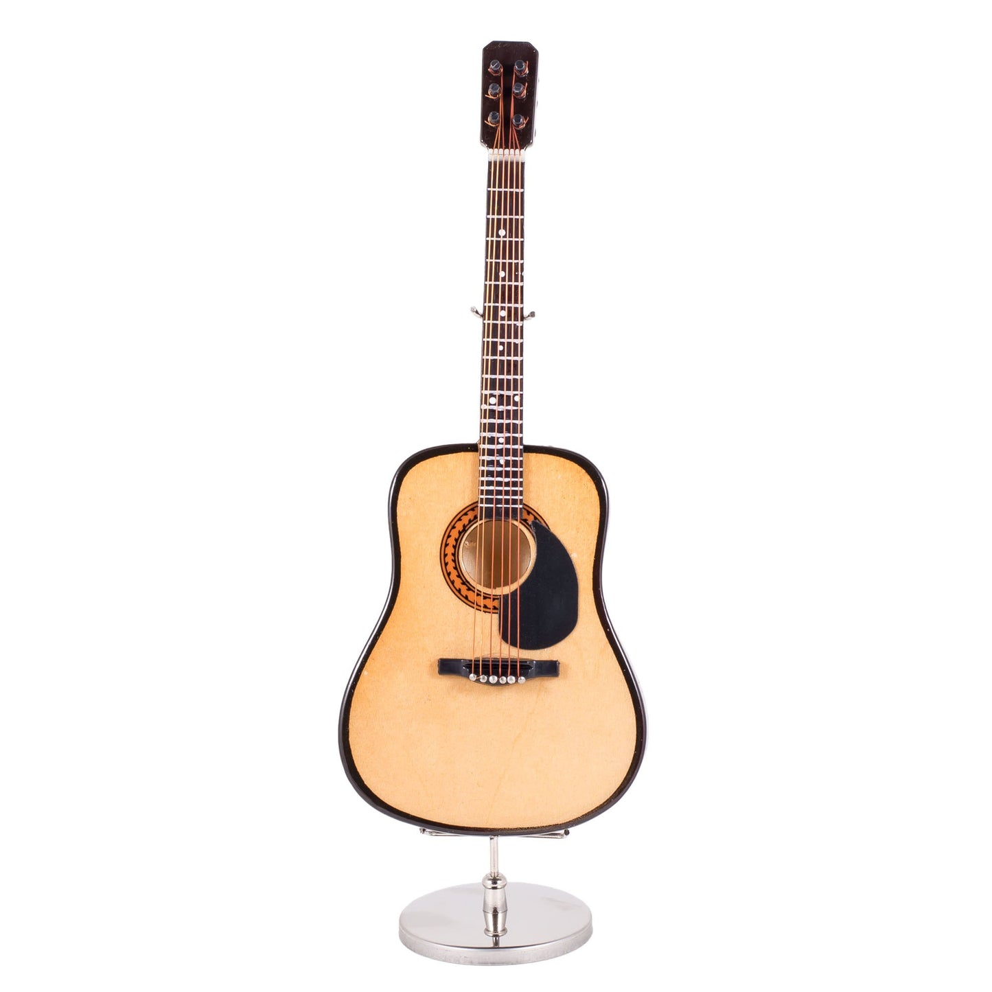 Broadway Gifts Co. Classic Steel String Guitar With Pick Guard Case And Stand Figurine 7 Inch New