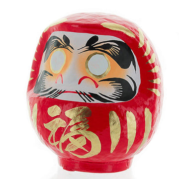 Daimonya Daruma Doll - Made In Japan - 4.7' Good Luck & Well Wishes (Red)