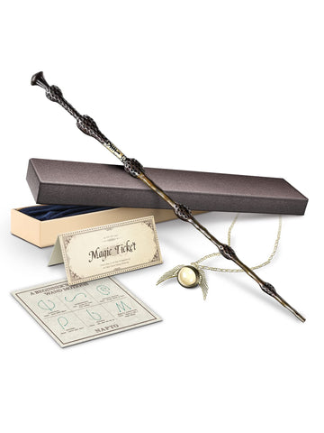 Napto Wizard Wand, Witches Cosplay Magic Wands, Wands For Collection Christmas Halloween Props Party Supplies, Necklace Included (Leader)