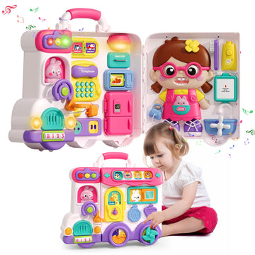 Busy Board Montessori Toys For Toddler 1-2 1-3, Learning Sensory Toddler Toys For 1+ Year Old, Educational Fine Motor Baby Toys