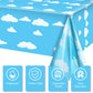 Tatuo Blue Sky White Clouds Birthday Party Supplies Cartoon Story Tablecloth Party Table Cover Cartoon Table Banner For Baby Kids Shower Birthday Decorations, 54 X 108 Inch(2 Pieces)