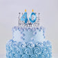 Blue 18th & 81st Birthday Candles for Cakes, Number 18 81 Glitter Candle Cake Topper for Party Anniversary Wedding Celebration D