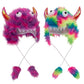 Tigerdoe Monster Hat Costume - Crazy Hats - 2 Pack - Funny Hats - Monster Theme Birthday Party Supplies - Funny Furry Hats Color