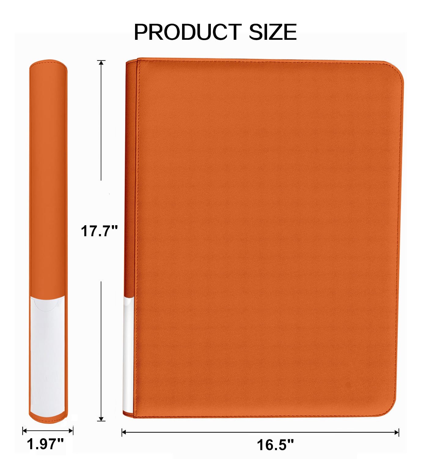 20 Pockets Card Binder  Trading Card Binder  enhanced Side Loading TCG Card  1280+ Card Collection Binder for MTG  Yugi  Hoke Cards and Cards Sleeve  Card Holder Binders (20Pockets-Orange)