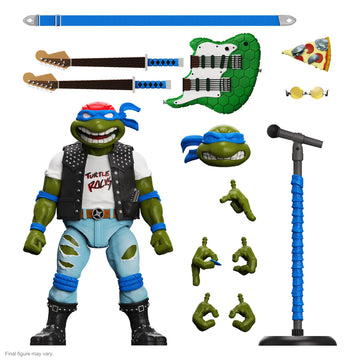 Super7 Ultimates! Teenage Mutant Ninja Turtles Classic Rocker Leo - 7' Tmnt Action Figure With Accessories Classic Cartoon Collectibles And Retro Toys