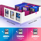 Uaono Card Storage Box For Trading Cards, 1800+ Commander Deck Box For Mtg With Display Window, Toploader Card Case Fits Magic T