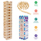 Offelec Wooden Blocks Stacking Tumbling Tower Game For Kids Adults Family 54 Pcs Classic Block Stacking Board Games For Indoor O