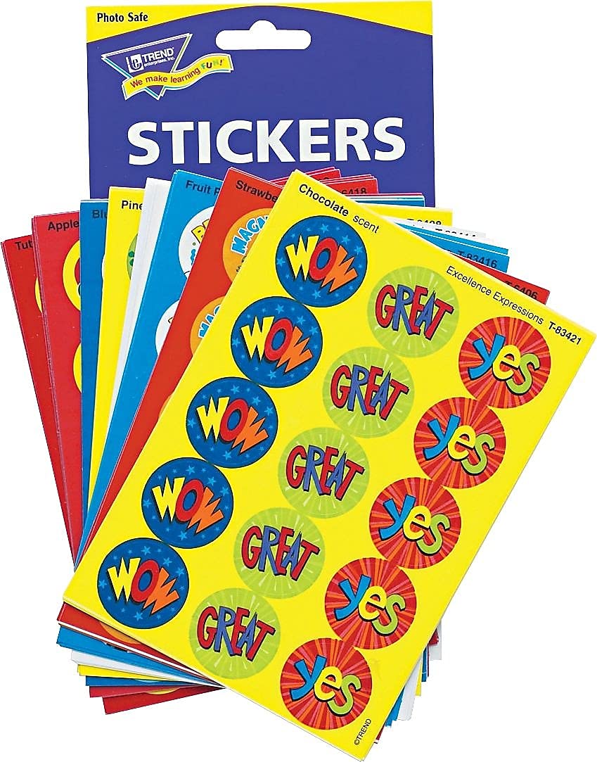 TREND T6490 Stinky Stickers Variety Pack, Praise Words, 432/Pack (TEPT6490)