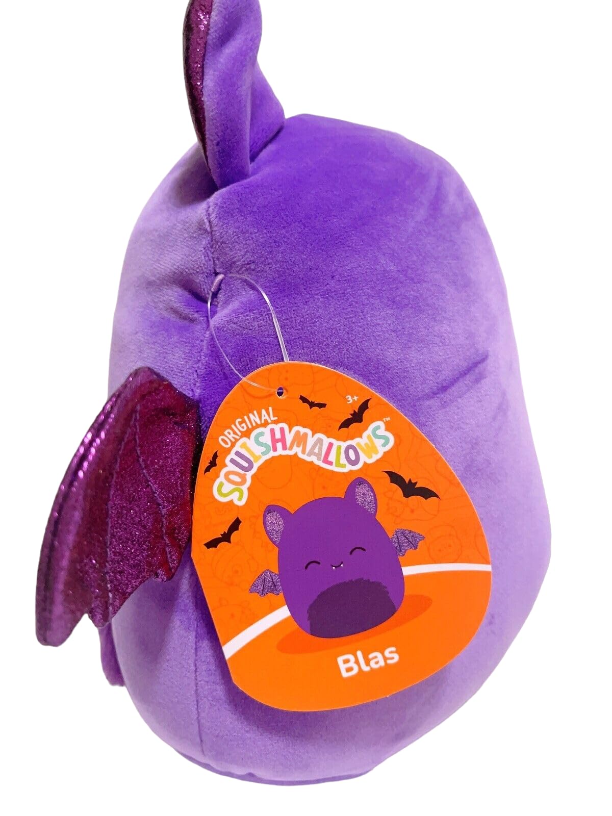 Squishmallows Halloween Plush Toy - 8" Blas The Purple Bat - Soft Polyester - Adorable Halloween Gift