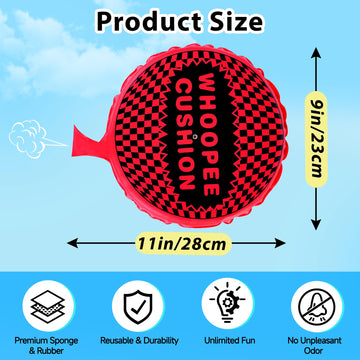 Whoopie Cushion  9  Woopie Cushion  Self Inflating Whoopee Cushion  Woopy Cushion Fart Bag for Boys and Girls  Goodie Bag Stuffers Fart Pillow Makes Gas Sounds  Novelty Prank Gag White Elephant Gifts