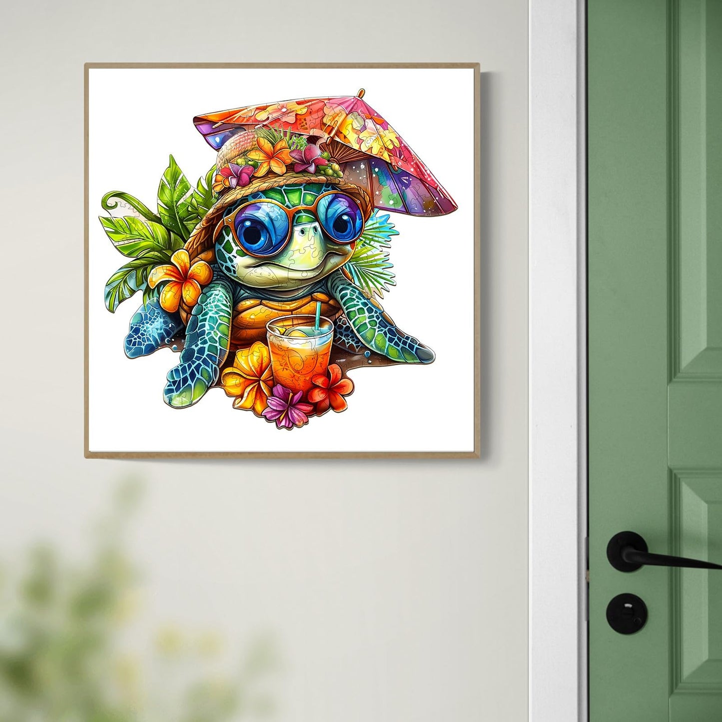 Wooden Puzzles for mature-themeds  Wooden Jigsaw Puzzles for mature-themeds Kids  Beach Turtle Unique Shaped Wood Puzzles mature-themed  Creative Birthday Gifts for Friends Family Game(11.4 * 10.8in 160pcs)