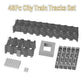 68 Pcs City Train Tracks Building Block Set Compatible With Lego,Train Tracks Accessories Set,Train Track Bridge Uphill And Down
