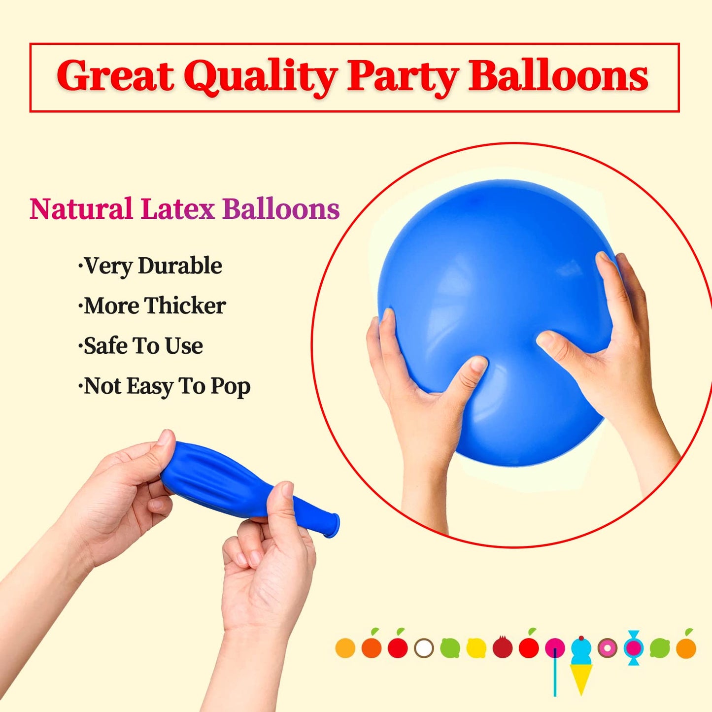 110Pcs Blue Balloon 12 Inch, Blue Latex Balloon For Birthday Party Baby Shower Wedding(With 2 Ribbons).