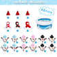 Aneco 12 Pack Christmas Snowman DIY Craft Build Snowman Craft Kit Christmas Decoration Air Dry Modeling Clay Winter Gift Game fo