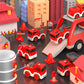 newcrave 8 in 1 Fire Truck Toys for 2 3 4 5 Year Old Boy, Fire Trucks Cars Toys for Toddler 1-3 3-5, Fire Cars with Play Mat Lig